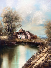 Vintage Josef Benda Signed European Countryside Oil Painting