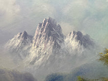 Original Artist Signed Mountain River Landscape Oil Painting, Framed - view 3