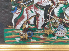 Indian Silk Batik Mughal Battle Scene Painting - view 7