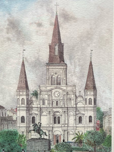 Archie Boyd St. Louis Cathedral New Orleans Print, Framed