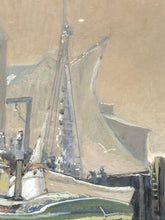 Framed Original 14x17" A.F. Jacobsen "Draggers In Rockport Harbor" Painting - view 6