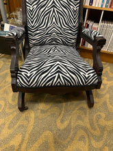 Antique Eastlake Rocker With Zebra Print