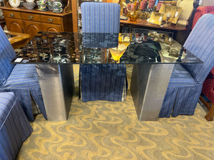Modern Metal Glass Top Table