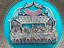 9.5" Brass Jerusalem Last Supper Wall Plate