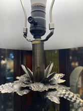 Tall Silver Metal Vanity Lamp