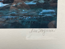 Signed Alex Dzigurski "From Sea To Shining Sea" Lithograph, Framed