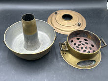 LARGE ANTIQUE ASIAN BRASS PORTABLE COAL STOVE COOKER