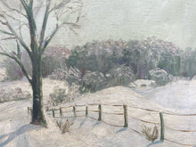 Poulsen Signed Mid Century Winter Landscape Oil Painting