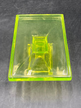 Antique Clarks Teaberry Gum Vaseline Glass Display