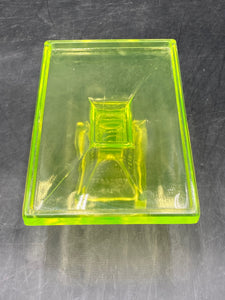 Antique Clarks Teaberry Gum Vaseline Glass Display