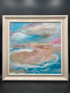 Original Angela Wakefield Impressionist Absract Seascape Painting W/ CoA