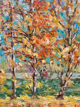 Framed 24x32" Ivan Shapoval "Autumn In The Park" Painting