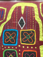 Framed 14x21" Kuna Tribe Mola Embroidery