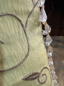 Small Green Pillow With Tassels