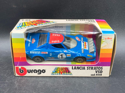 Burago 1/43 Lancia Stratos Rallye VSD Die Cast W/ Box