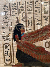 Large Museum Framed Egyptian Papyrus Art