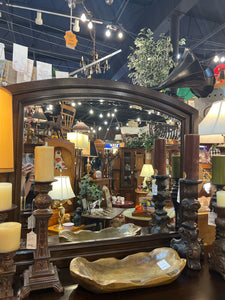 Dark Wood Dresser With Mirror