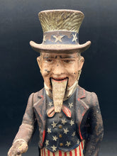 Antique Original 1886 Shepard Hardware Uncle Same Mechanical Coin Bank
