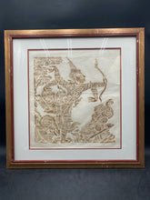 Vintage Thai Angkor-Wat Ramakien Rice Paper Charcoal Rubbing Artwork