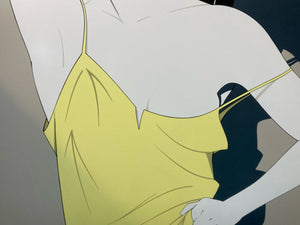 Patrick Nagel Classic Visions "Yellow Dress" Lithograph Poster, Framed