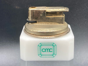 CMC Brass Table Ligher W/ Colombain Emerald