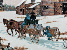 Original C. Carson Signed "Amish Winter Landscape" Oil Painting - view 3