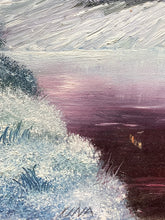 Signed Winter Landscape Oil Painting