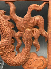 13" Chinese Camphor Wood Dragon Carving