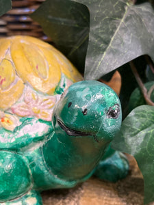 Green And Yellow Concrete Turtle