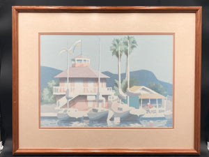 William Buffett "Newport" Serigraph Print, Framed