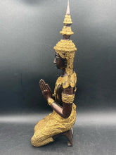 13" Thai Buddhist Bronze Thepphanom Temple Guardian Statue, Male Form