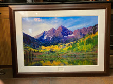 24x36" Maroon Bells Colorado Mountains Photograph, Framed & Matted