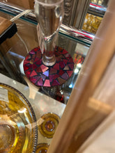 Red Mosaic Glass Candle Holder