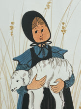 P.Buckley Moss Signed Limited Edition "Nancy's Lamb" Lithograph Unframed