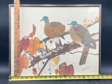 Vintage K.M. Foster Signed Autumn Season Birds Painting - view 8