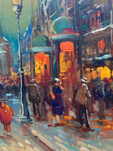 N. Romeo Signed Parisian Street Scene Painting