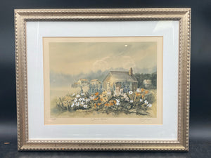 Su Johnson Signed "Janis's Garden" Limited Edition Lithograph, Framed