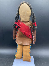 Antique Native American 11" Leather & Buckskin Doll