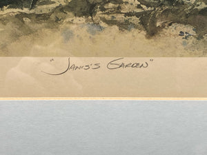 Su Johnson Signed "Janis's Garden" Limited Edition Lithograph, Framed