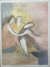 Marie Laurencin Original Aquatint Etching "The Dancers/Ballet" W/ Certificate - view 2