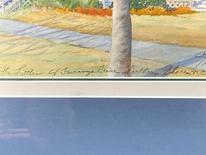 Artist Signed North Carolina House Watercolor Painting