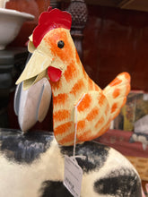 Metal Cow with Chickens