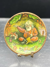 Vintage El-Kru Dollhouse Miniature Christmas Plate w/ Stand