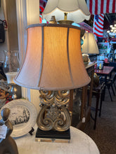 Gold Leaf Design Lamp on Acrylic Base