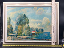 Impressionist Style Coastal Harbor Framed Art Print