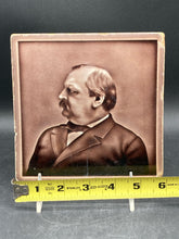 Antique President Grover Cleveland Portrait Campaign Ceramic Tile