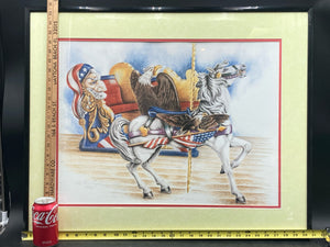 Suzy Leeja Carrington Signed Limited Edition "Liberty's Magical Carousel" Print
