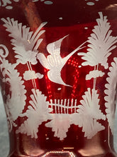Egermann Bohemian Ruby Glass Cut To Clear 6.5" Vase