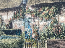 Antique J.R. Hutchinson "Anne Hathaway's Cottage" Etching, Framed