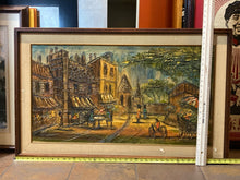 Original Van Hoople Signed Impasto Paris Cafe & Market Oil Painting